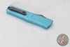 Microtech Combat Troodon Gen III OTF Knife- Single Edge- Turquoise Handle- Apocalyptic Part Serrated Blade 1143-11 APTQ Gen III