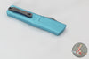 Microtech Combat Troodon Gen III OTF Knife- Single Edge- Turquoise Handle- Apocalyptic Part Serrated Blade 1143-11 APTQ Gen III