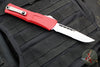 Microtech Combat Troodon Gen III OTF Knife- Single Edge- Red Handle- Stonewash Part Serrated Blade 1143-11 RD Gen III 2024