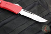 Microtech Combat Troodon Gen III OTF Knife- Single Edge- Red Handle- Stonewash Part Serrated Blade 1143-11 RD Gen III 2024