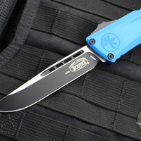 Microtech Combat Troodon Gen III OTF Knife- Single Edge- Blue Handle- Black Plain Edge Blade 1143-1 BL Gen III 2024