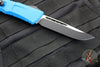 Microtech Combat Troodon Gen III OTF Knife- Single Edge- Blue Handle- Black Plain Edge Blade 1143-1 BL Gen III 2024