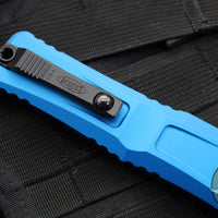 Microtech Combat Troodon Gen III OTF Knife- Single Edge- Blue Handle- Black Plain Edge Blade 1143-1 BL Gen III 2024