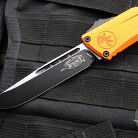 Microtech Combat Troodon Gen III OTF Knife- Single Edge- Orange Handle- Black Plain Edge Blade 1143-1 OR Gen III