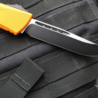 Microtech Combat Troodon Gen III OTF Knife- Single Edge- Orange Handle- Black Plain Edge Blade 1143-1 OR Gen III