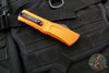 Microtech Combat Troodon Gen III OTF Knife- Single Edge- Orange Handle- Black Plain Edge Blade 1143-1 OR Gen III