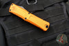 Microtech Combat Troodon Gen III OTF Knife- Single Edge- Orange Handle- Black Plain Edge Blade 1143-1 OR Gen III