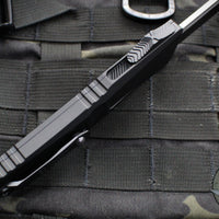 Microtech Combat Troodon Gen III OTF Knife- Single Edge- Tactical- Black Handle- Black Plain Edge Blade 1143-1 T Gen III 2024