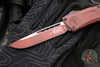 Microtech Combat Troodon Gen III OTF Knife- Single Edge- Weathered Crimson Red Handle And Plain Edge Blade 1143-1 WCM Gen III
