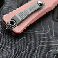 Microtech Combat Troodon Gen III OTF Knife- Single Edge- Weathered Crimson Red Handle And Plain Edge Blade 1143-1 WCM Gen III