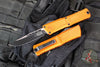 Microtech Combat Troodon Gen III OTF Knife- Single Edge- Orange Handle- Black Plain Edge Blade 1143-1 OR Gen III