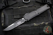 Microtech Combat Troodon Gen III OTF Knife- Single Edge- Tactical- Black Handle- Black Part Serrated Edge Blade 1143-2 T Gen III 2024