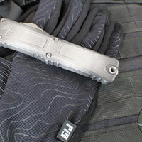 Microtech Combat Troodon Gen III OTF Knife- Tanto Edge- Weathered Metal Finished Handle- Apocalyptic Blade 1144-10 APWME Gen III
