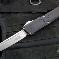 Microtech Combat Troodon Gen III OTF Knife- Tanto Edge- Black Handle- Stonewash Blade 1144-10 Gen III 2024