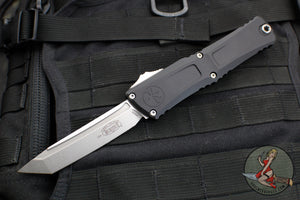 Microtech Combat Troodon Gen III OTF Knife- Tanto Edge- Black Handle- Stonewash Blade 1144-10 Gen III 2024