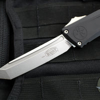 Microtech Combat Troodon Gen III OTF Knife- Tanto Edge- Black Handle- Stonewash Blade 1144-10 Gen III 2024