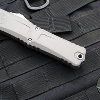 Microtech Combat Troodon Gen III OTF Knife- Tanto Edge- Natural Clear Finished Handle- Stonewash Blade 1144-10 NC Gen III 2024