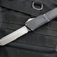 Microtech Combat Troodon Gen III OTF Knife- Tanto Edge- Black Handle- Apocalyptic Part Serrated Blade 1144-11 AP Gen III 2024