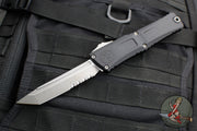 Microtech Combat Troodon Gen III OTF Knife- Tanto Edge- Black Handle- Apocalyptic Part Serrated Blade 1144-11 AP Gen III 2024