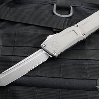 Microtech Combat Troodon Gen III OTF Knife- Tanto Edge- Natural Clear Handle- Apocalyptic Part Serrated Blade 1144-11 APNC Gen III 2024