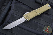 Microtech Combat Troodon Gen III OTF Knife- Tanto Edge- OD Green Handle- Apocalyptic Part Serrated Blade 1144-11 APOD Gen III 2024