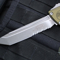 Microtech Combat Troodon Gen III OTF Knife- Tanto Edge- OD Green Handle- Apocalyptic Part Serrated Blade 1144-11 APOD Gen III 2024