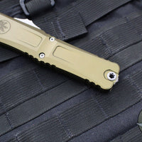 Microtech Combat Troodon Gen III OTF Knife- Tanto Edge- OD Green Handle- Apocalyptic Part Serrated Blade 1144-11 APOD Gen III 2024