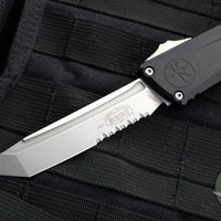 Microtech Combat Troodon Gen III OTF Knife- Tanto Edge- Black Handle- Stonewash Part Serrated Blade 1144-11 Gen III 2024