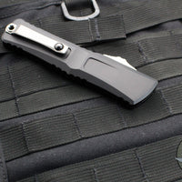 Microtech Combat Troodon Gen III OTF Knife- Tanto Edge- Black Handle- Stonewash Part Serrated Blade 1144-11 Gen III 2024