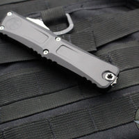 Microtech Combat Troodon Gen III OTF Knife- Tanto Edge- Black Handle- Stonewash Full Serrated Blade 1144-12 Gen III 2024