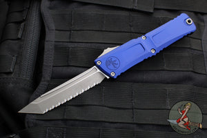 Microtech Combat Troodon Gen III OTF Knife- Tanto Edge- Navy Blue Handle- Apocalyptic Full Serrated Blade 1144-12 APNA Gen III 2024