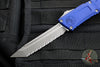 Microtech Combat Troodon Gen III OTF Knife- Tanto Edge- Navy Blue Handle- Apocalyptic Full Serrated Blade 1144-12 APNA Gen III 2024