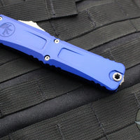 Microtech Combat Troodon Gen III OTF Knife- Tanto Edge- Navy Blue Handle- Apocalyptic Full Serrated Blade 1144-12 APNA Gen III 2024