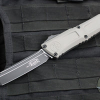 Microtech Combat Troodon Gen III OTF Knife- Tanto Edge- Natural Clear Finished Handle- Black Blade 1144-1 NCS Gen III 2024