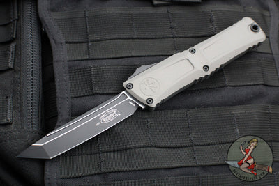 Microtech Combat Troodon Gen III OTF Knife- Tanto Edge- Natural Clear Finished Handle- Black Blade 1144-1 NCS Gen III 2024