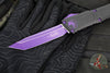 Microtech Combat Troodon Gen III OTF Knife- Tanto Edge- Black Handle With Purple Highlight- Purple Blade 1144-1 PUSK Gen III