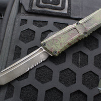 Microtech Combat Troodon Gen III OTF Knife- Tanto Edge- Outbreak Finished Handle- Outbreak Finished Part Serrated Edge Blade 1144-2 OBDS Gen III