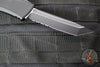 Microtech Combat Troodon Gen III OTF Knife- Tanto Edge- Tactical- Black Handle- Black Part Serrated Blade 1144-2 T Gen III