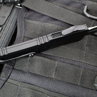 Microtech Combat Troodon Gen III OTF Knife- Tanto Edge- Tactical- Black Handle- Black Part Serrated Blade 1144-2 T Gen III