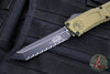 Microtech Combat Troodon Gen III OTF Knife- Tanto Edge- OD Green Handle- Black Full Serrated Edge Blade 1144-3 OD Gen III 2025