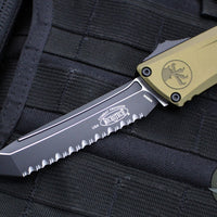 Microtech Combat Troodon Gen III OTF Knife- Tanto Edge- OD Green Handle- Black Full Serrated Edge Blade 1144-3 OD Gen III 2025