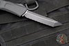 Microtech Combat Troodon Gen III OTF Knife- Tanto Edge- Tactical- Black Handle- Black Full Serrated Blade 1144-3 T Gen III