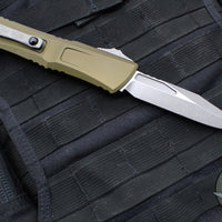 Microtech Combat Troodon Gen III OTF Knife- Bowie Edge- OD Green Handle- Apocalyptic Plain Edge Blade 1146-10 APOD Gen III 2025