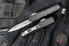 Microtech UTX-70 OTF Knife- Gen IV- Double Edge- Black Handle- Apocalyptic Blade 11474-10 AP