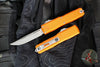 Microtech UTX-70 OTF Knife- Gen IV- Single Edge- Orange Handle- Apocalyptic Blade 11484-10 APOR