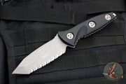 Microtech Socom Alpha- Mini- Tanto Edge- Apocalyptic Part Serrated Edge Blade 114M-11 AP