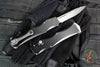 Microtech Halo IV- Single Edge- Marfione Select- Black Handle- Stonewash Blade 1150-10 MS1