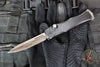 Marfione Custom Halo IV- Single Edge- Black Handle- Cracked Ice Finished Blade 1150-CIBLKSSMCKS