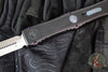 Microtech Nemesis IV- Double Edge- Marfione Select- Black Handle- Stonewash Blade- Nebula Green Titanium Accents 1152-10 MS4
