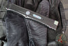Microtech Nemesis IV- Double Edge- Marfione Select- Black Handle- Stonewash Blade- Nebula Green Titanium Accents 1152-10 MS4